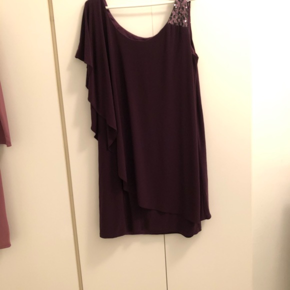 Purple cocktail dress from Dress Barn. Worn only once. Non smoking home. - Picture 2 of 4